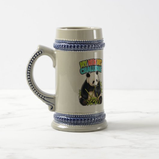 Dads neue Diät-Challenge-Panda-Stein-Mug Bierglas (Links)