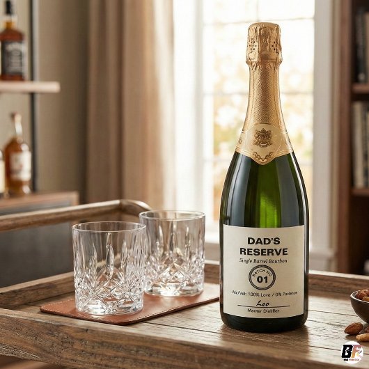 Dad's Reserve | Modern Bourbon Parody Funny Schaumweinetikett