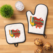 Dad's Roadside Diner Ofenhandschuh & Topflappen-Set (Oben Unten)