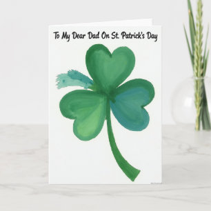 Dad's Shamrock St. Patrick's Day Karte