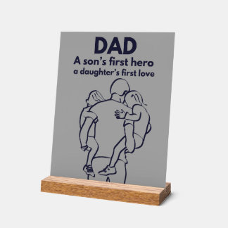 Dads Son Daughter-Inspirational Fathers Day Quote Acrylschild