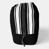 Dad's White Racing Stripe Black Overnight Bag Waschbeutel (Rechts)