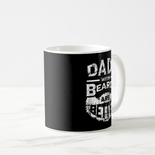 Dads with Beards are Better Distressed Kaffeetasse (VorderseiteRechts)