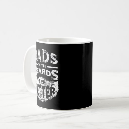 Dads with Beards are Better Distressed Kaffeetasse (Vorderseite Links)