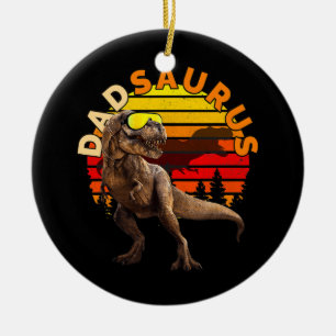 DADSAURUS Jurassic T Rex Vater Retro Vintage Welt Keramik Ornament