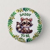 DadTo be | Woodland Themed Baby Dusche Button (Vorderseite)