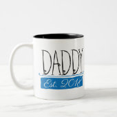 Dady Est 2018 Grafik-Geschenk-Tasse Zweifarbige Tasse (Links)