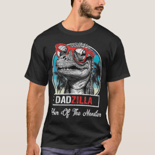 Dadzilla Dinosaur Männer Brille Retro Vintage Vate T-Shirt