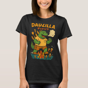 Dadzilla Lustiges Cartoon-Geschenk für Papa Retro T-Shirt