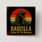 Dadzilla Vater der Monster Vatertag Button (Vorderseite)