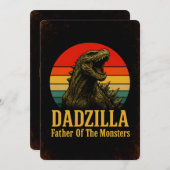 Dadzilla Vater der Monster Vatertag Einladung (Vorne/Hinten)