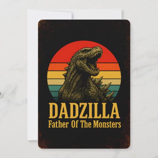 Dadzilla Vater der Monster Vatertag Einladung (Vorderseite)