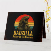 Dadzilla Vater der Monster Vatertag Karte (Gelbe Blume)