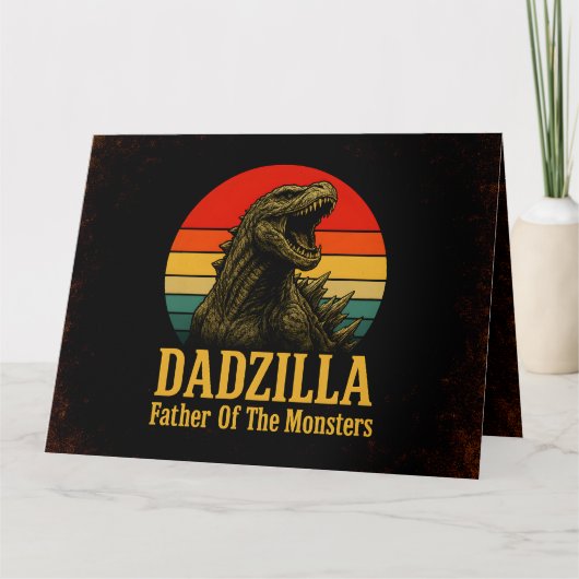 Dadzilla Vater der Monster Vatertag Karte (Vorderseite)