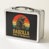 Dadzilla Vater der Monster Vatertag Metall Brotdose (Rückseite)