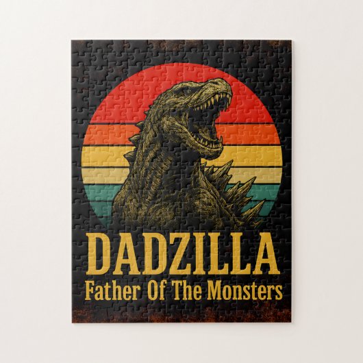 Dadzilla Vater der Monster Vatertag Puzzle (Vertikal)