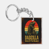 Dadzilla Vater der Monster Vatertag Schlüsselanhänger (Vorderseite links)