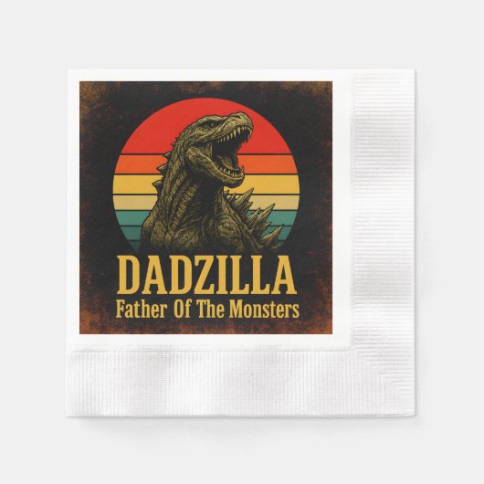 Dadzilla Vater der Monster Vatertag Serviette (Vorderseite)