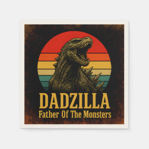 Dadzilla Vater der Monster Vatertag Serviette