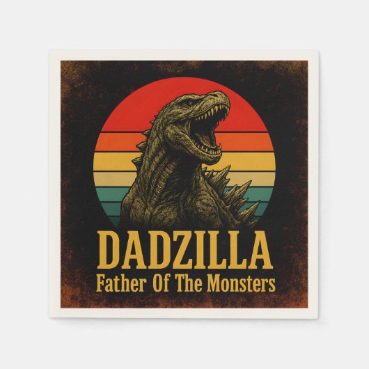 Dadzilla Vater der Monster Vatertag Serviette (Vorderseite)