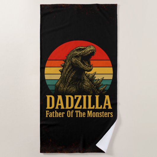 Dadzilla Vater der Monster Vatertag Strandtuch (Vorderseite)