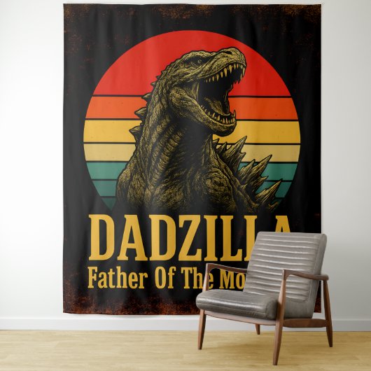 Dadzilla Vater der Monster Vatertag Wandteppich (Beispiel)