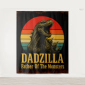 Dadzilla Vater der Monster Vatertag Wandteppich (Vorderseite)