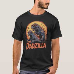 Dadzilla Vater und Baby Dinosaur T-Shirt