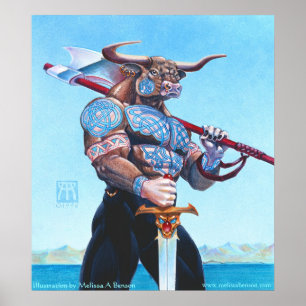 Daedalus Minotaur, kretischer Druck Poster