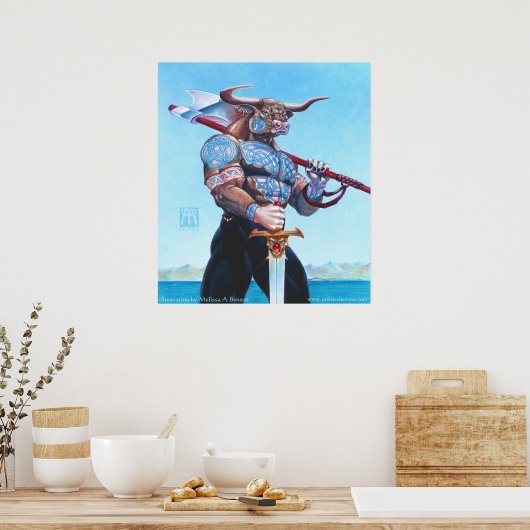 Daedalus Minotaur, kretischer Druck Poster (Küche)