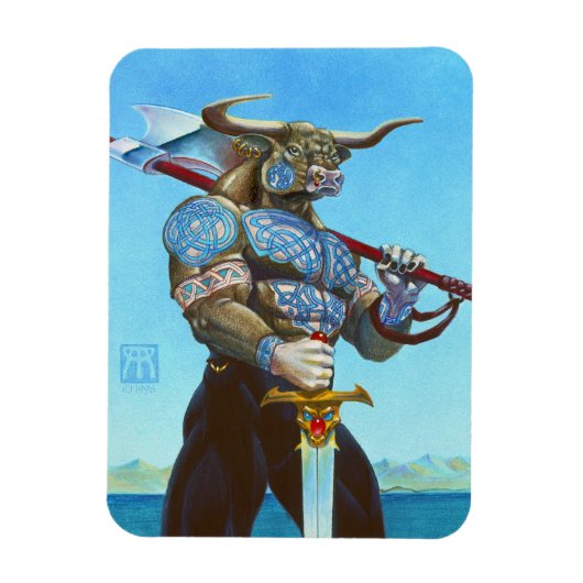 Daedalus Minotaur von Kreta Magnet (Vertikal)