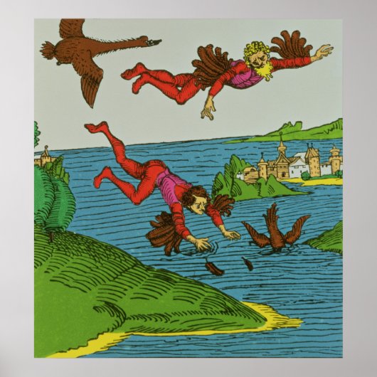 Daedalus und Icarus, 15. Jahrhundert Poster (Vorne)