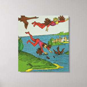 Daedalus und Ikarus, 15. Jahrhundert Leinwanddruck