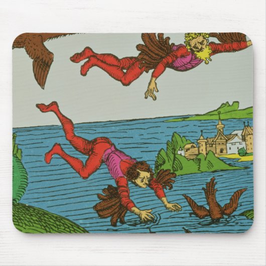 Daedalus und Ikarus, 15. Jahrhundert Mousepad (Vorne)
