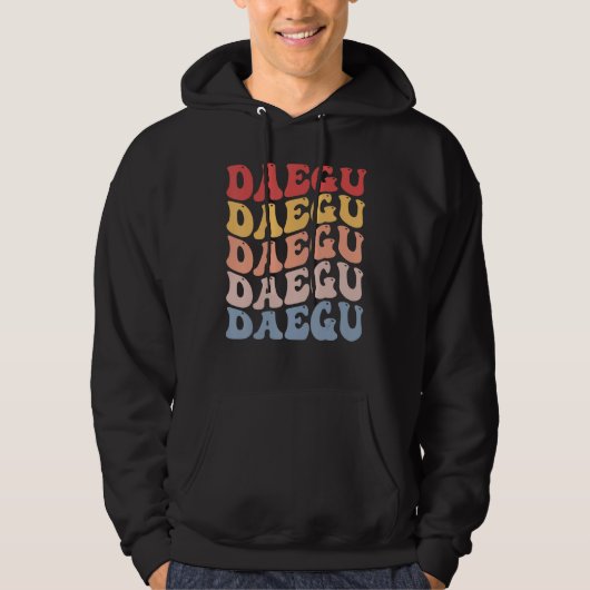 Daegu City Groovy Retro Hoodie (Vorderseite)