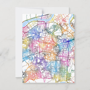 Daegu Südkorea City Map Postkarte