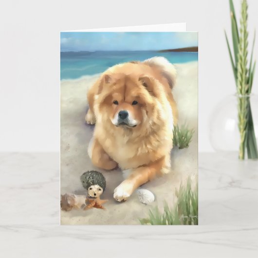 DAEJA AM STRAND Der ARTdog-Chow Karte (Vorderseite)