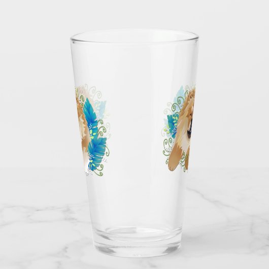 DAEJA VU Chow-Chow 16 Unze Glasentwurf Front u. Glas (Links)