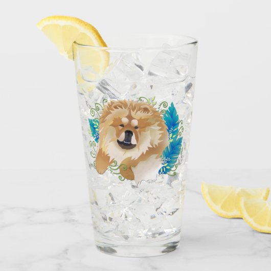 DAEJA VU Chow-Chow 16 Unze Glasentwurf Front u. Glas (Vorderseite Ice)