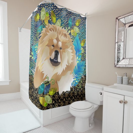 DAEJA VU Chow-Chow Duschvorhang (Beispiel)