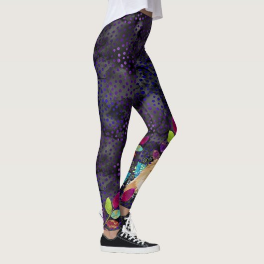 DAEJA VU Chow-Chow (lila/magentarote Töne) Leggings (Rechts)