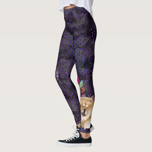 DAEJA VU Chow-Chow (lila/magentarote Töne) Leggings (Links)