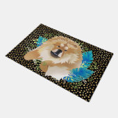 DAEJA VU CHOW-CHOW - Schwarzes/Goldinnen-/Türmatte Fußmatte (Schrägansicht)