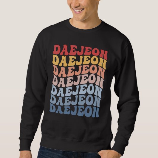 Daejeon City Groovy Retro Sweatshirt (Vorderseite)