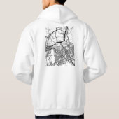 Daejeon South Korea City Map Hoodie (Rückseite)