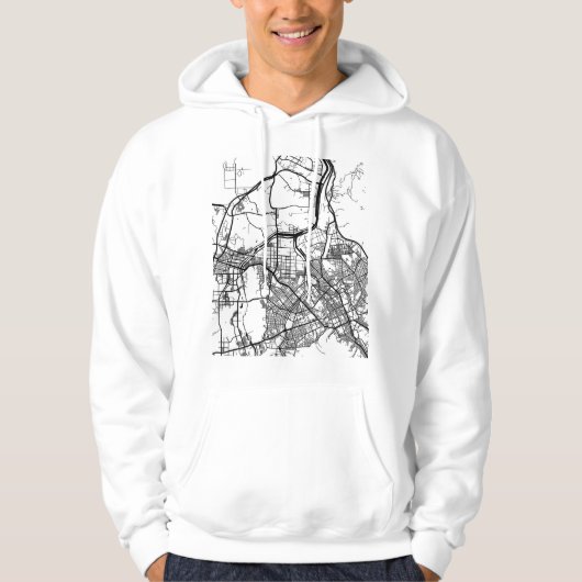Daejeon South Korea City Map Hoodie (Vorderseite)