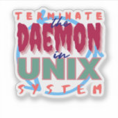 Daemon-Prozess in Unix-Systemen Aufkleber (Vorderseite)