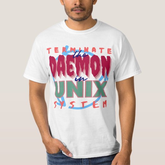 Daemon-Prozess in Unix-Systemen T-Shirt (Vorderseite)