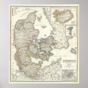 Daenemark, Island - Denmark, Iceland Poster