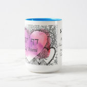 Daf Yomi Muttertag Zweifarbige Tasse (Mittel)